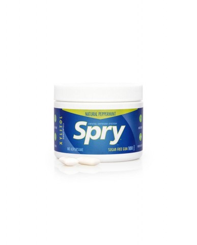 Spry Natural Peppermint Gum with Xylitol - Tub