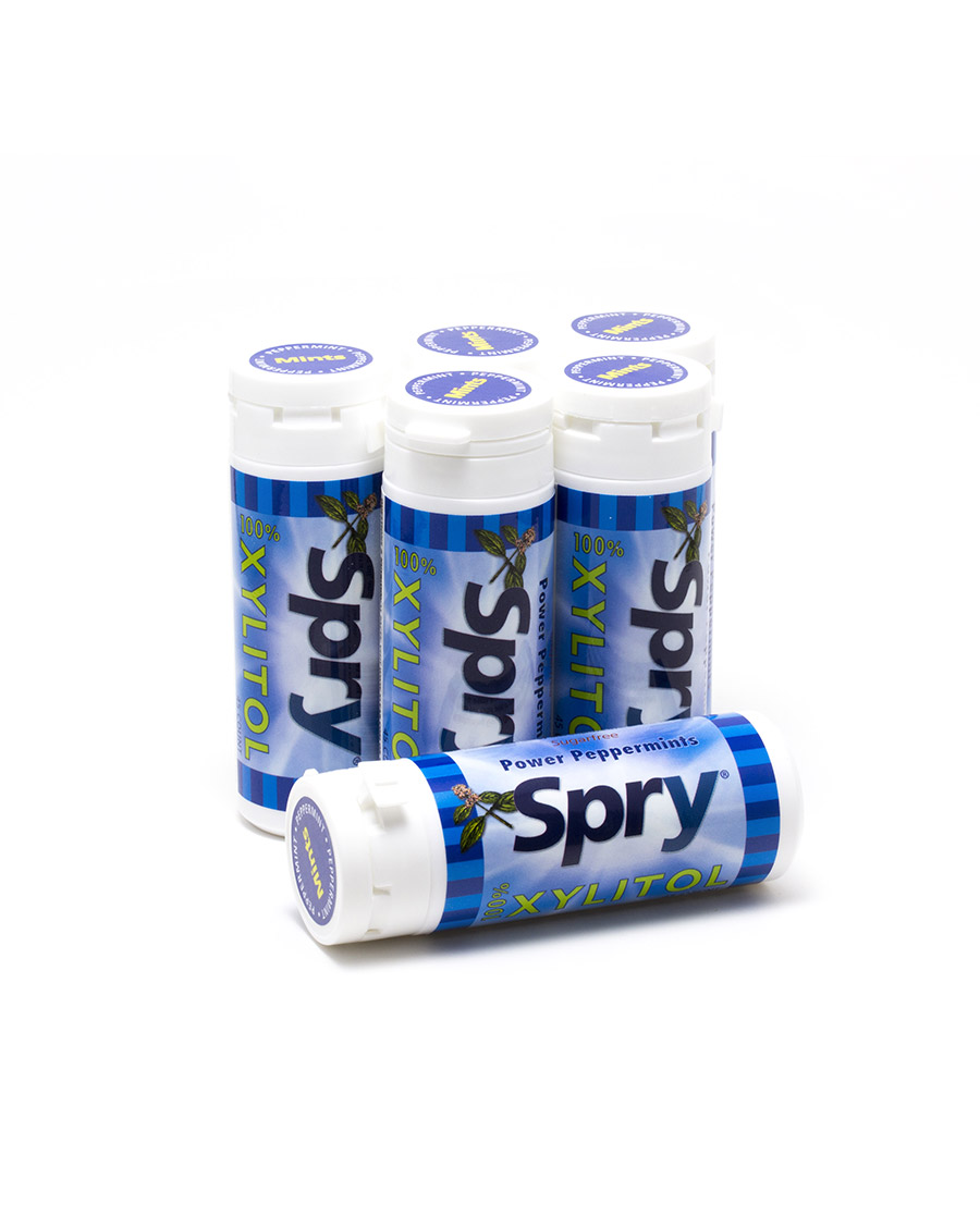 Spry Natural Xylitol Peppermint Mints – Tubes Pack 