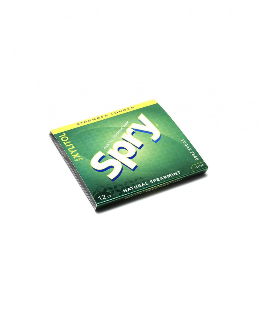 Spry Natural Xylitol Stronger Longer Spearmint Gum - Blister Pack