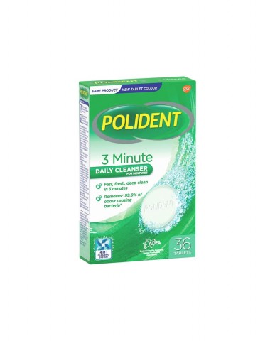 Polident 3 Minute Daily Denture Cleanser 36 Tablets