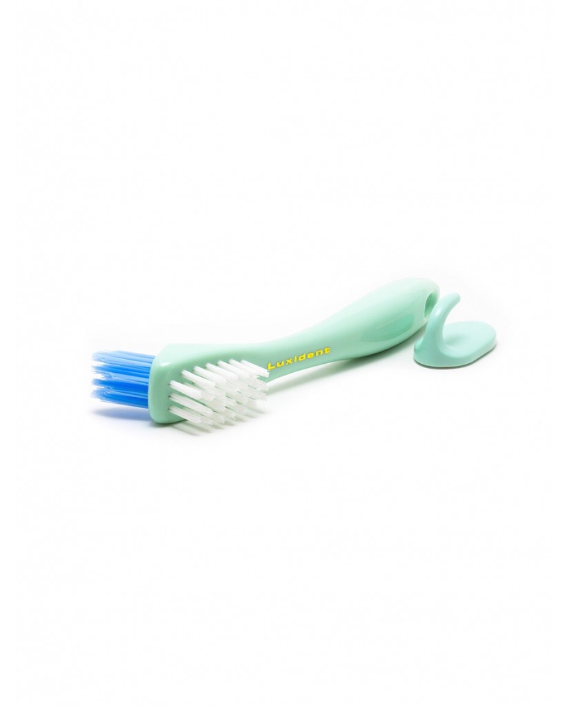 Luxident Denture Brush Medium - Pastel Green
