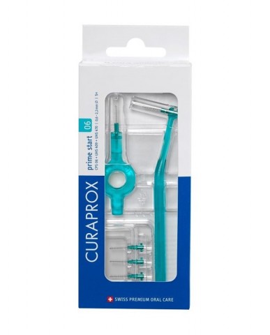 CURAPROX Interdental Brush Set Prime Start - CPS 06 | 0.6 mm / 2.2 mm | Turquoise 