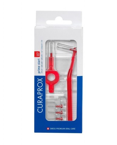 CURAPROX Interdental Brush Set Prime Start - CPS 07 | 0.7 mm / 2.5 mm | Red