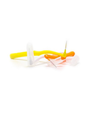 DentalPro L Shape Interdental Brush Size 3 (S) – 1.2 mm Orange