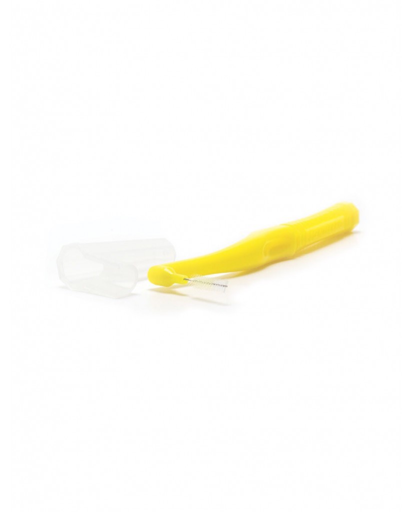 DentalPro L Shape Interdental Brush Size 2 (SS) – 0.8 mm Yellow