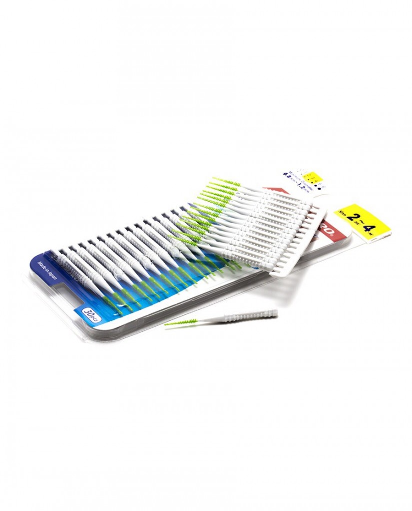 DentalPro Soft-Rubber Interdental Brush Size 2-4 (SS-M) - 0.8-1.2 mm