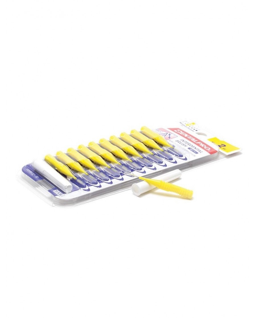 DentalPro i Shape Interdental Brush Size 2 (SS) – 0.8 mm Yellow