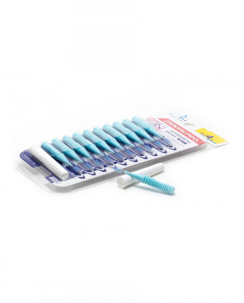 DentalPro i Shape Interdental Brush Blue Size 4 & MASEL Retainer Box Blue Super Tuff - Combo