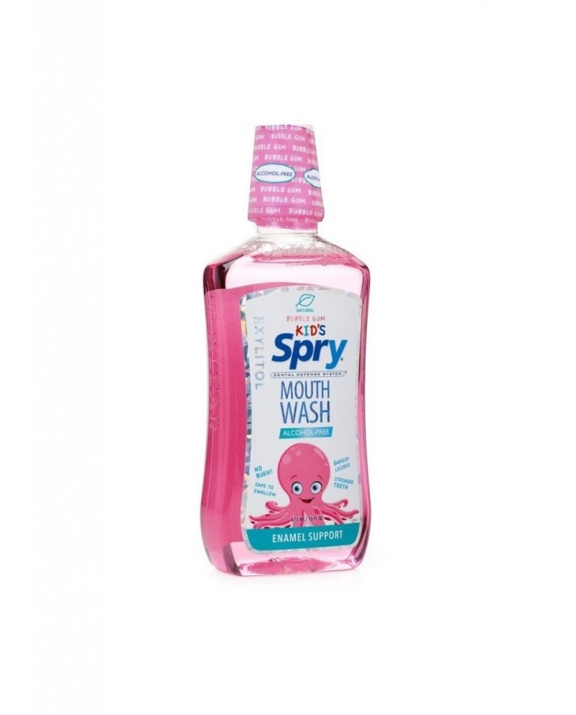 Kid's Spry Natural Alcohol-Free Bubble Gum Mouthwash 473mL