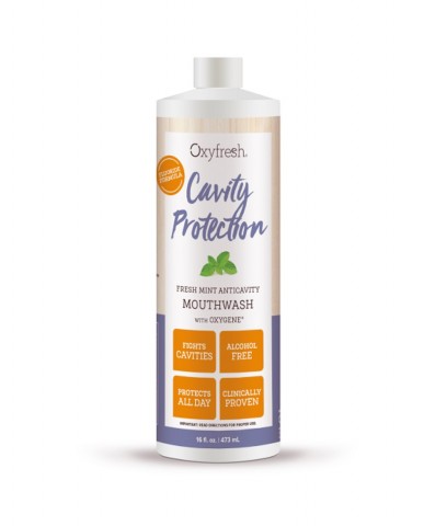 Oxyfresh Cavity Protection Fresh Mint Fluoride Mouthwash 473ml