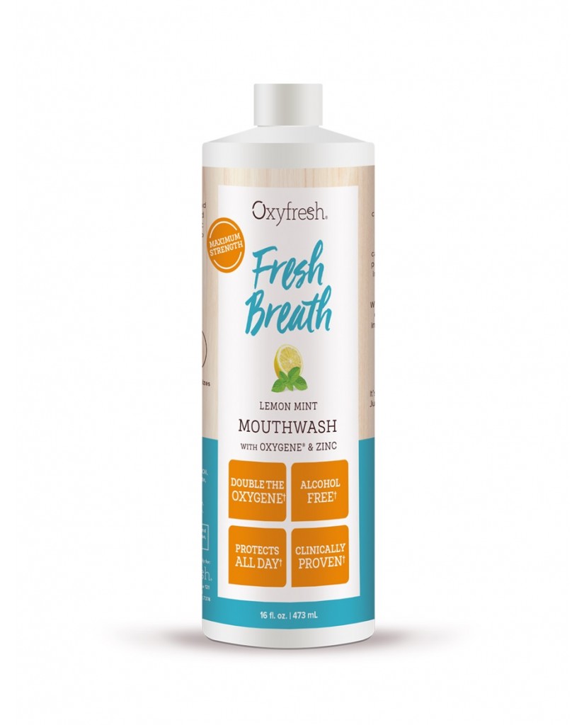 Oxyfresh Fresh Breath Lemon Mint Mouthwash 473ml