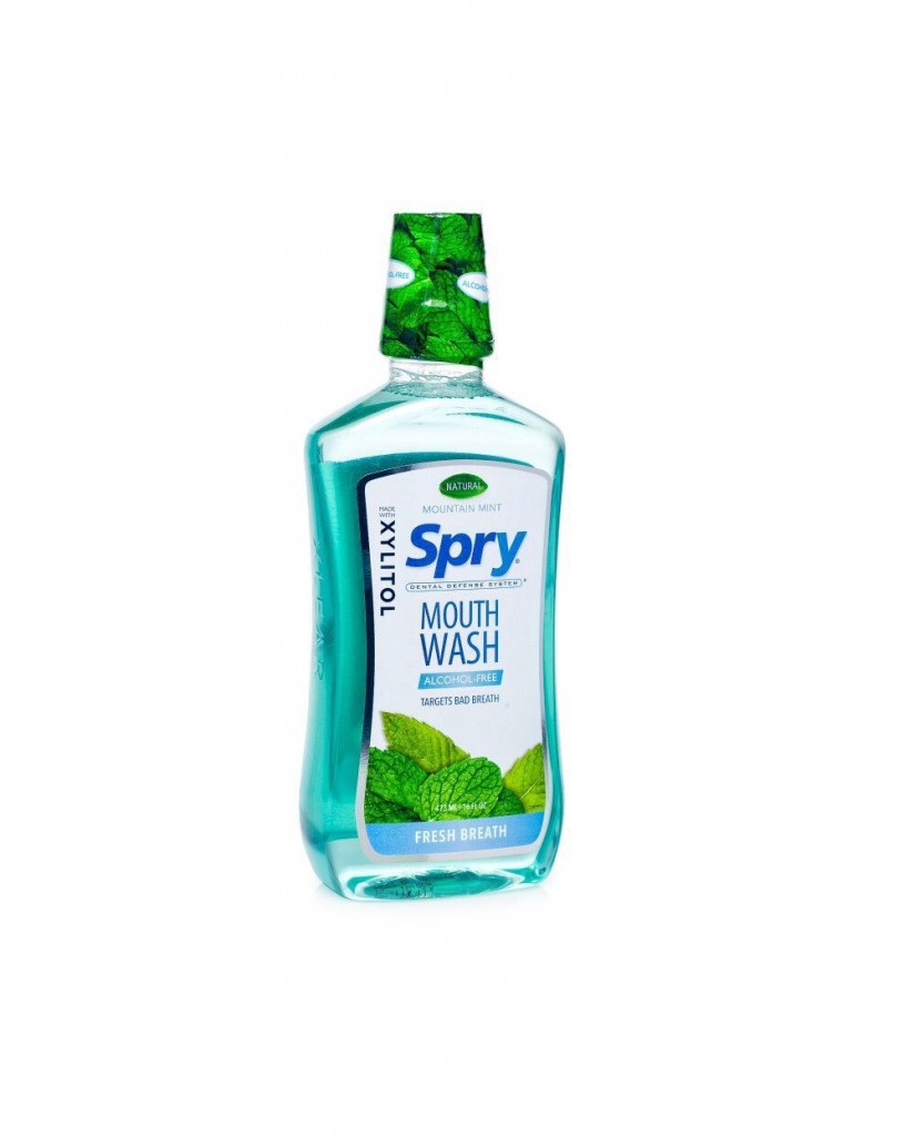 Spry Natural Alcohol-Free Mountain Mint Mouthwash 473mL