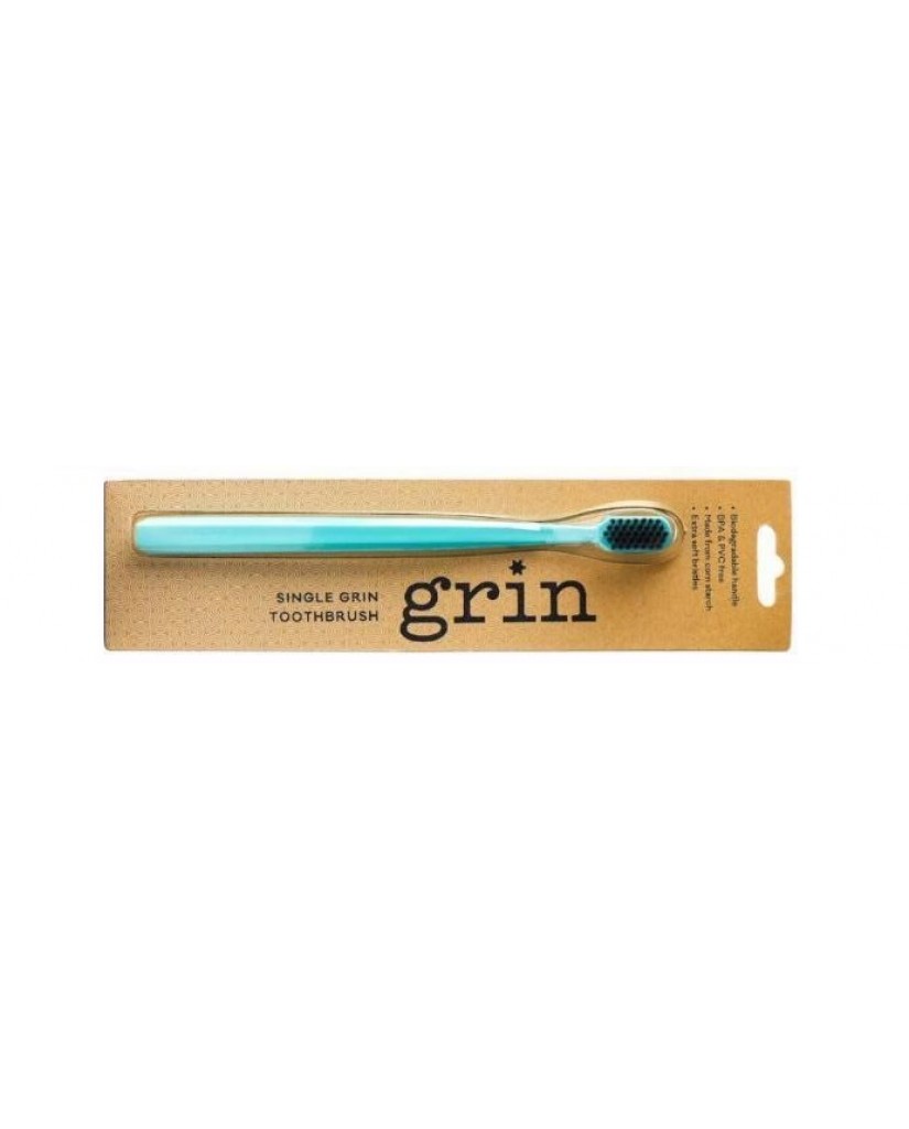Grin Charcoal-Infused Biodegradable Toothbrush - Grin Mint