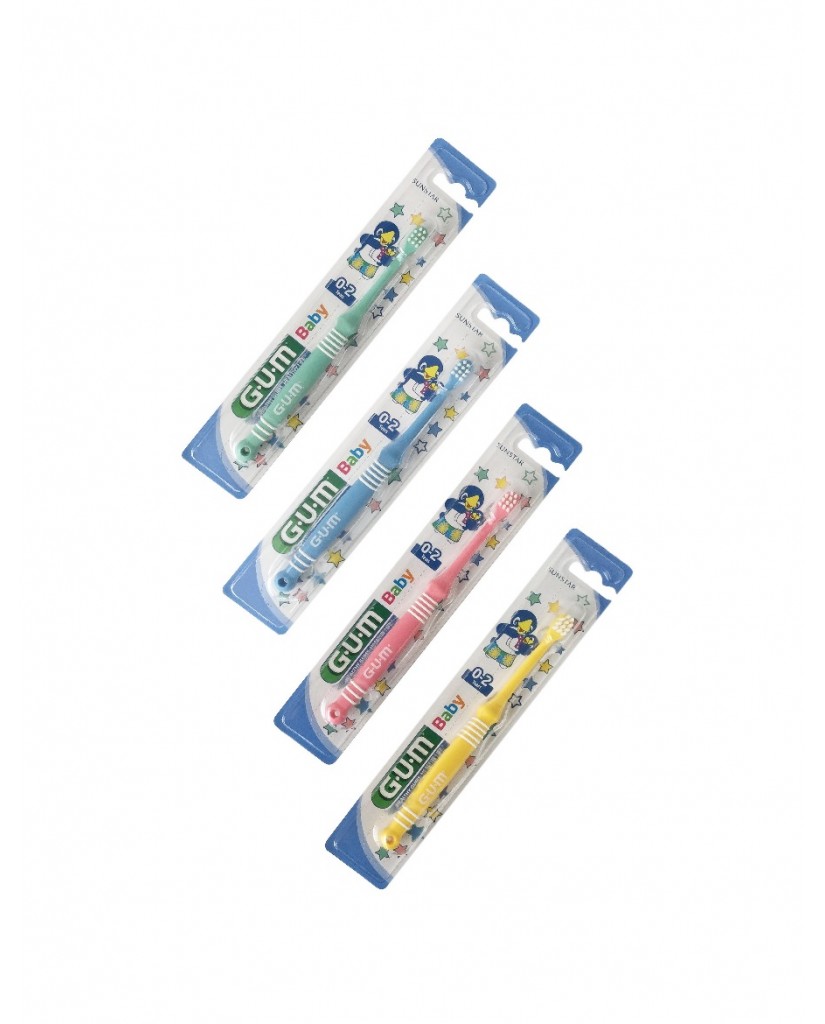 GUM Baby Toothbrush 0-2 years - Set of 4 ●●●Opened●●● 1 Set Only