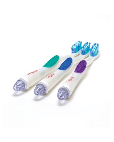 COLGATE 360° Optic White Toothbrush Soft - Battery Powered - Purple