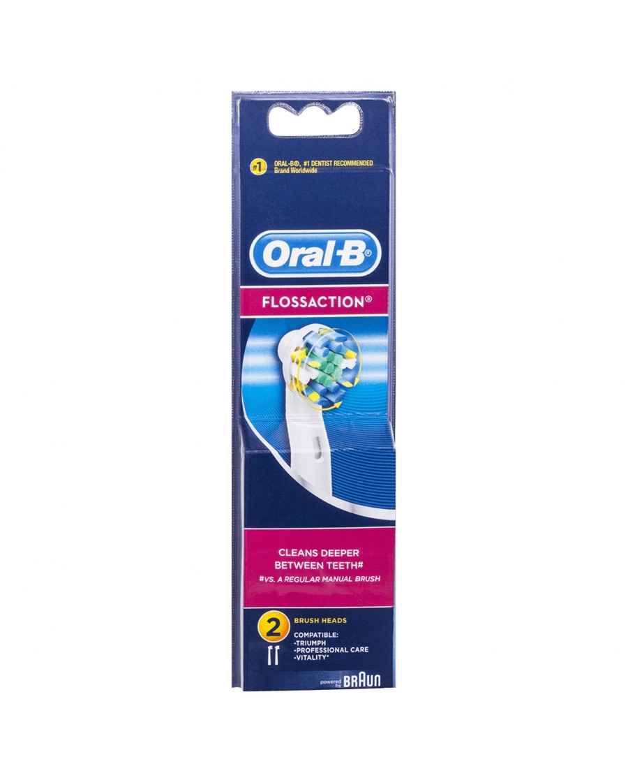 Oral-B Power Toothbrush Heads - Flossaction 2 Pack
