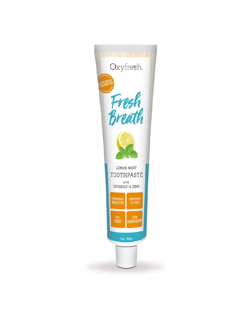 Oxyfresh Maximum Fresh Breath Lemon Mint Toothpaste – Fluoride Free 142g
