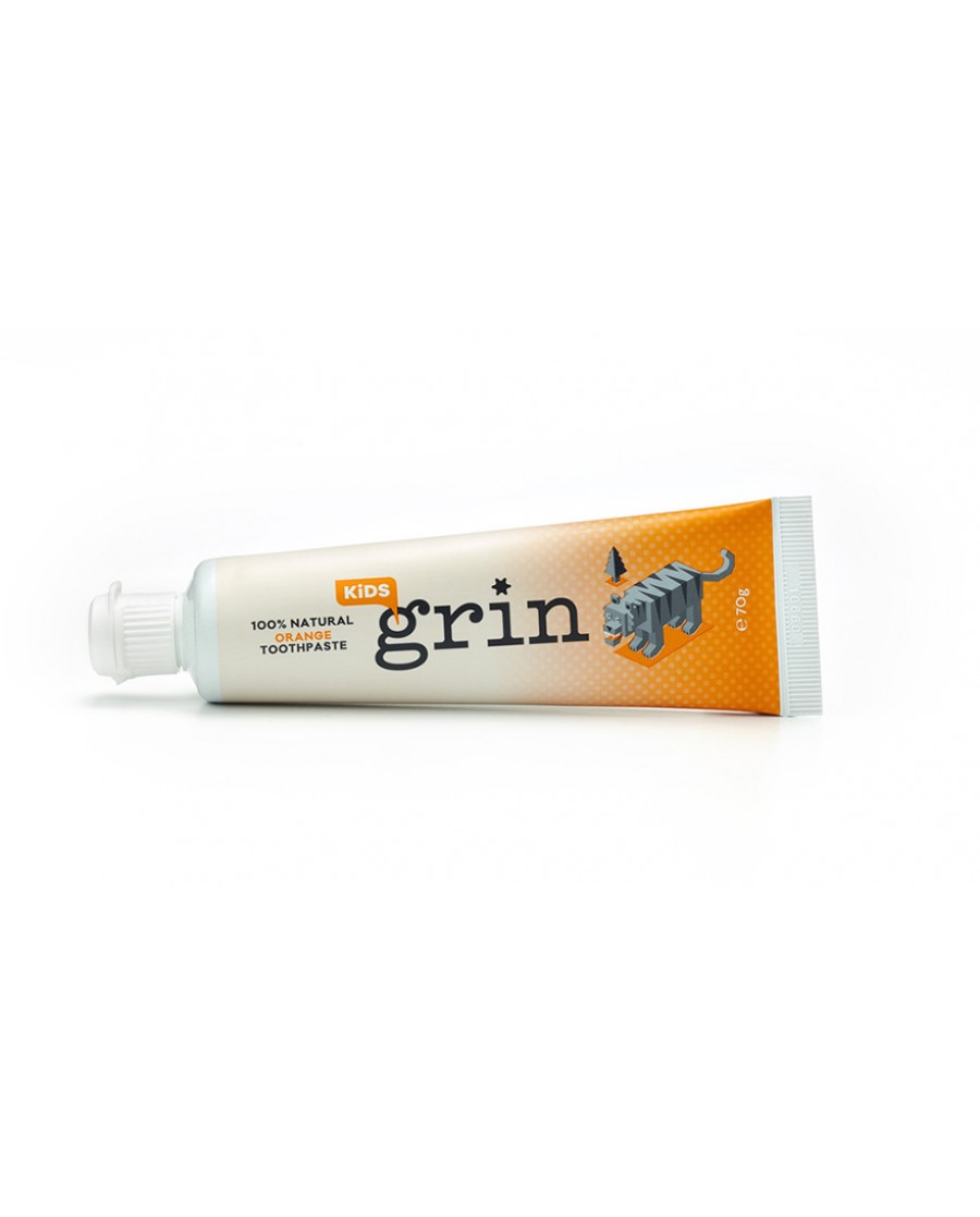 Grin 100% Natural Kids Toothpaste - Orange Flavour 70g