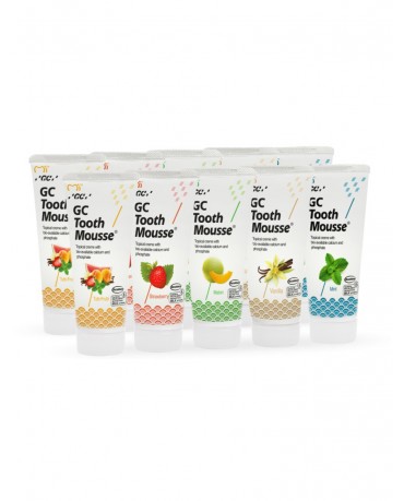 GC Tooth Mousse - 10 Pack - 5 Flavours - 40g Tubes